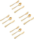LIANYU 12-Piece Gold Kids Silverware Set, Stainless Steel Toddler Utensils by LIANYU