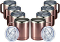 MEWAY 12oz Coffee Mug With Handle 8 Pack Bulk, Stainless Steel Insulated Travel by MEWAY