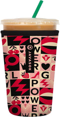 Sok It JavaSok Iced Coffee & Cold Soda Insulated Neoprene Cup Sleeve (Girl Power, Medium: 22-28oz)