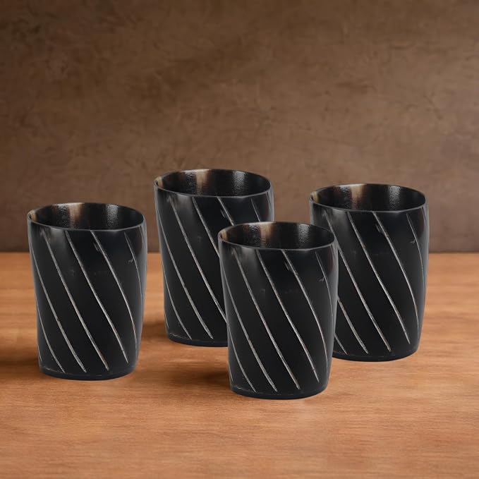 Handicrafts Home Viking Horn Shot Glasses Set of 12, Rustic Viking Drinkware - Image 5