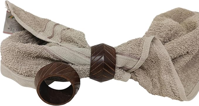Wooden Napkin Rings Handcrafted Natural Wood Napkin Rings Decorations Christmas Ornaments Best for for Table Décor, Dinner Party, Wedding Party, Dining Parties, Table Decoration (8)