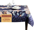 Maison d' Hermine Table Cloth Rectangle Table 100% Cotton 60 x 120 Inches Fall Tablecloth Reusable Everyday Use for Thanksgiving Christmas Decorations Dining Farmhouse Party (Pumpkin Blues)