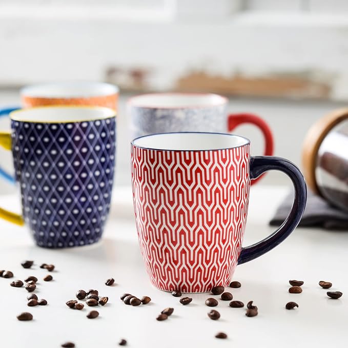 Selamica 16 oz Porcelain Coffee Mugs Set of 6, Coffee Cups Ceramic - Image 3