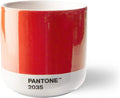 Copenhagen Design Pantone Cortado Cup - Insulated, Double Wall Coffee Cup/Mug - Porcelain - 6.4oz, Red 2035