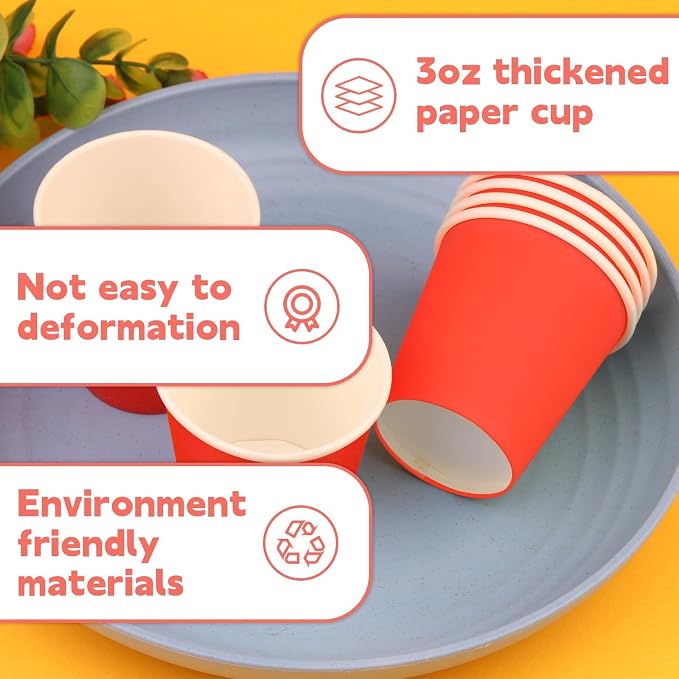 50 Pack 3 oz Paper Cups, Small Bathroom Cups Disposable Cups | Small Bathroom - Image 5