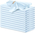 P Pothuiny 12 Pcs Light Blue Satin Napkins 17 x 17 in, Satin Cloth Napkins | by P+Pothuiny