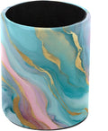 Green Marble Abstract Art Leather Pen Holder by Unknown