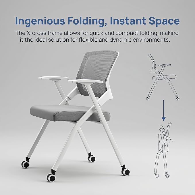 2 Pack Folding Office Chair - Image 5