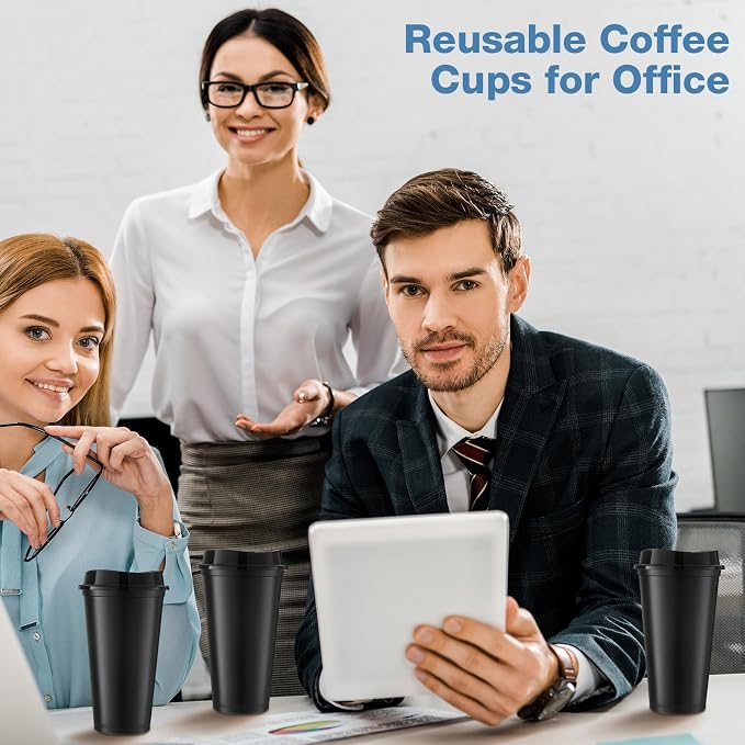 Honeydak 66 Pack 16 oz Reusable Coffee Cups - Image 5