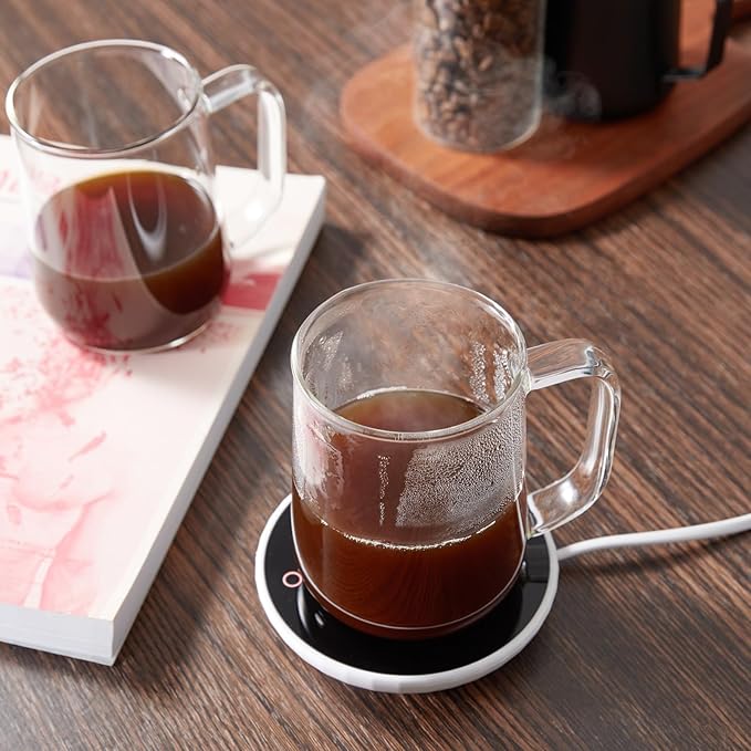 Glass Coffee Mugs, 16 oz Glass Coffee Cups Set of 4, Hot/Cold Beverages - Image 5