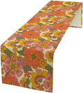Retro 70s Floral Table Runner Hippie Daisy Flower Peace Love Birthday Party by SXXLDNG