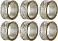 Creative Scents Dublin Silver Napkin Rings Set of 6 - Elegant Dining Table Decor Napkin Holder Rings - Table Setting Decorations for Thanksgiving, Fall, Holiday Dinner