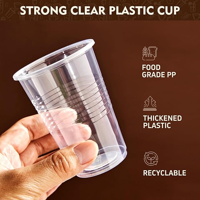 YEEHAW 9 oz Plastic Cups, 2000 Pack - Clear Disposable Drinking Water Cups for Cold Beverages, Ideal for Party