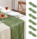 AGIRL 6 Pack Sage Green Cheesecloth Table Runner 10FT Boho Gauze Home Decor | by AGIRL