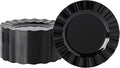 72 Pack Black Plastic Plates, Thanksgiving by NZVCNTableware