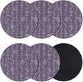 Vintage Lines Coasters Set of 6, Non-Slip Cup Coaster Mat by PIEPLE