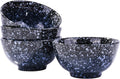 Japanese Bowl Set of 4 Ceramic Rice Bowls 4.5 Inch Speckled Glaze Snack Bowls by Cerficer