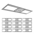 ASD 12 Pack New Construction Mounting Plate with Symmetric Round Hole - 3-4-6" Flat Steel Rough-in Wafer Light Bracket, LED Recessed Lighting Housing