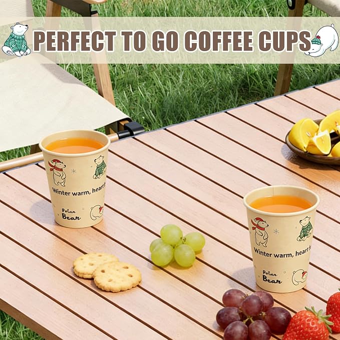 12 OZ 25 Pack Disposable Cups Paper Coffee Cups - Image 5
