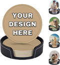 Customized Coasters for Drinks Leather Drink Coaster by YHPHRTA