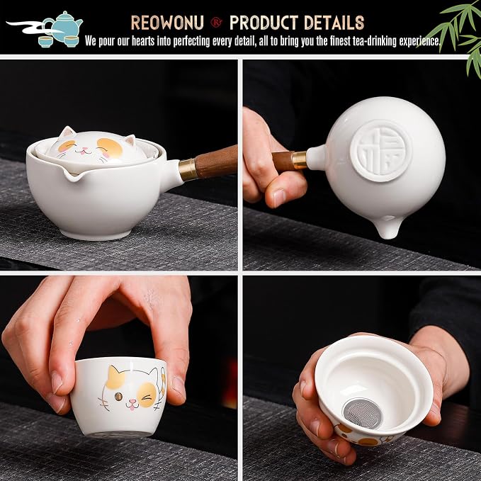 Chinese Tea Set Gongfu Tea set, Portable Teapot Set - Image 3