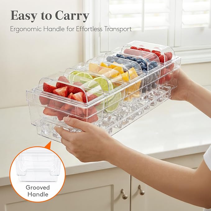 Lifewit Chilled Condiment Container 2Pcs, Individual Lids & Handle Design | - Image 9