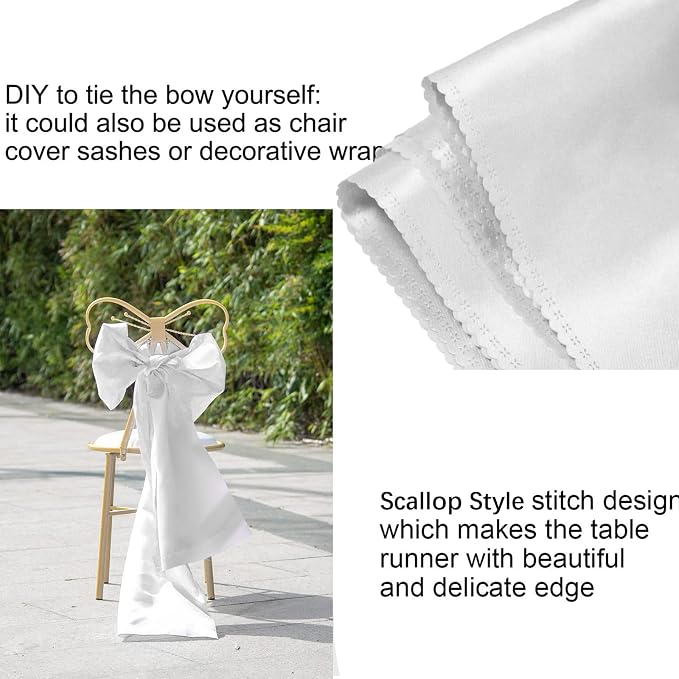 Silver Table Runners, 12x108 Inches, 6 Pack | Satin, Silk and Smooth Fabric - Image 7