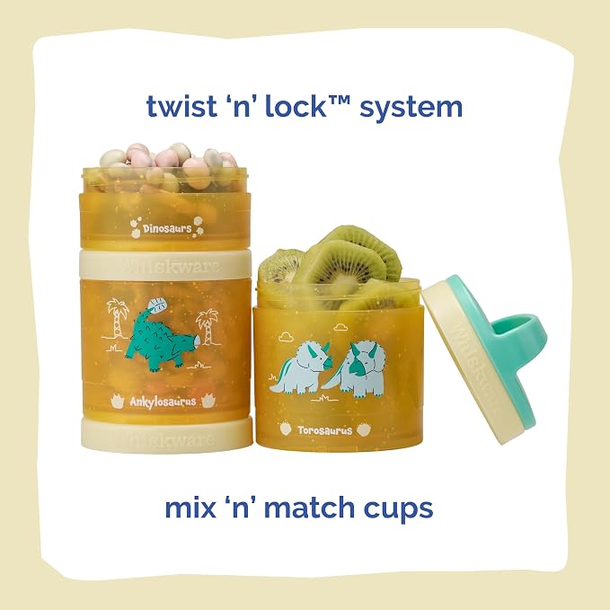 Whiskware Dinosaur Stackable Snack Containers - Image 3