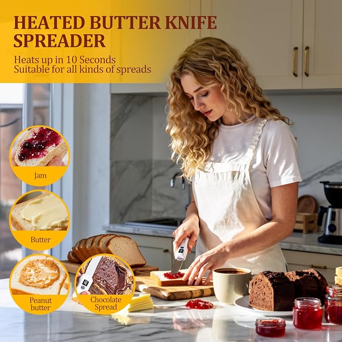 Heated Butter Knife Spreader – Stainless Steel, IP68 Waterproof, Rechargeable - Image 4