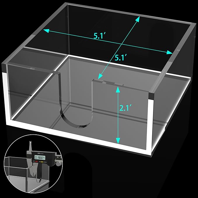 Rubtlamp 2Pcs Acrylic Napkin Holder Bathroom - 0.2Inch Thickness Acrylic Guest Towel Napkin Holder - Hand Towel Tray for Kitchen, Parties, Weddings, Party, Hotel, Restaurant (Clear, 5.5”X5.5”X2.5”)