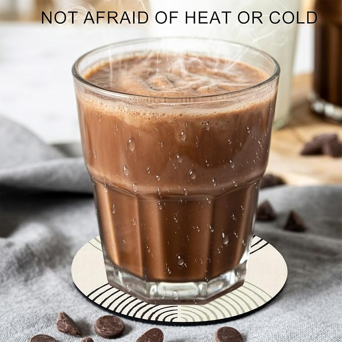 Modern Aesthetic Art Coasters Set of 6, Absorbent Coasters - Image 3