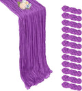 12 Pack Purple Cheesecloth Table Runner 17 x 108 Inch | Boho Gauze Cheese Cloth by Pepmily
