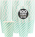 Disposable Coffee Cups, To Go Paper Hot Cups, Water Blue by SMYGOODS