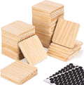 46Pcs Unfinished Wood Coasters-4" Unfinished Natural Wood Slices by Hanber