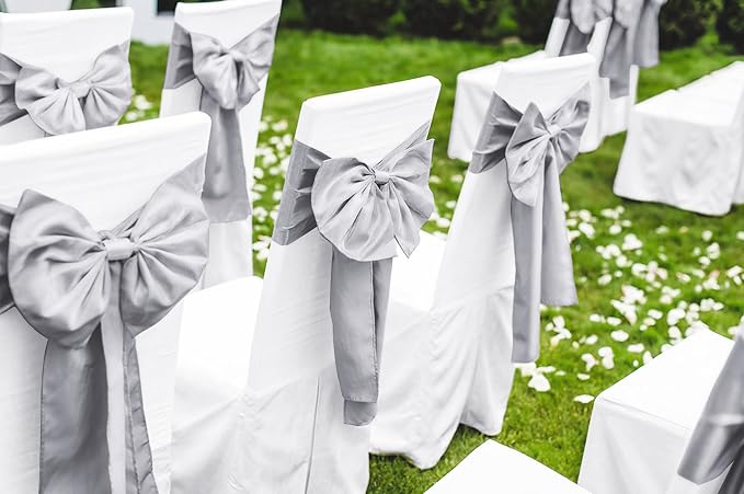 12 Pack Silver Satin Table Runner 12 x 108 Inch Long Premium Table Runners - Image 6