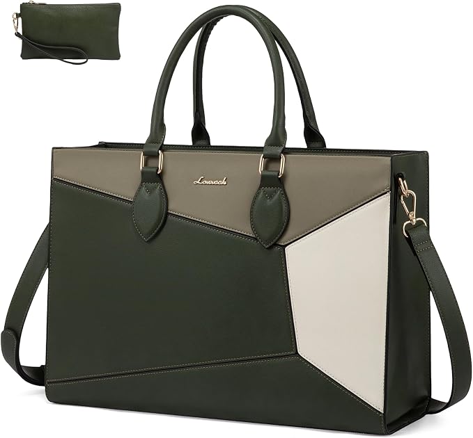 LOVEVOOK Laptop Bag for Women, 17 lnch Waterproof Lightweight Leather Tote Bag by LOVEVOOK