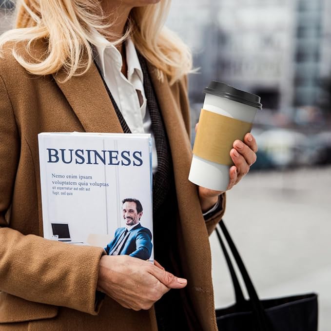 Dealusy 100 Pack 16 oz Disposable Coffee Cups - Image 7
