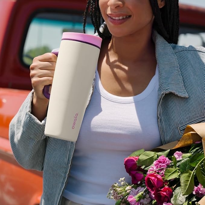 Owala SmoothSip Slider Stainless Steel Insulated Travel Mug - Image 7