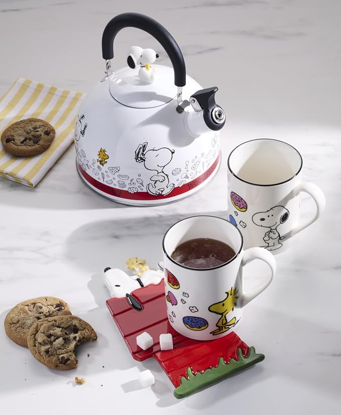 Lenox Chef Snoopy Enamelware Tea Kettle, 84.5oz | Dishwasher safe | Peanuts - Image 5
