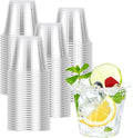 BYSNOW 100 Pack 9 oz Clear Plastic Cups Disposable Plastic Wine Cups | by BYSNOW