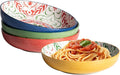 LEHAHA Pasta Bowls Set of 4, 8.25 inch Ceramic Serving Bowls by LEHAHA