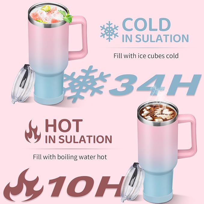 BENZZO 40 oz Insulated Tumbler for 100% Leak Proof, Stainless Steel Reusable - Image 2