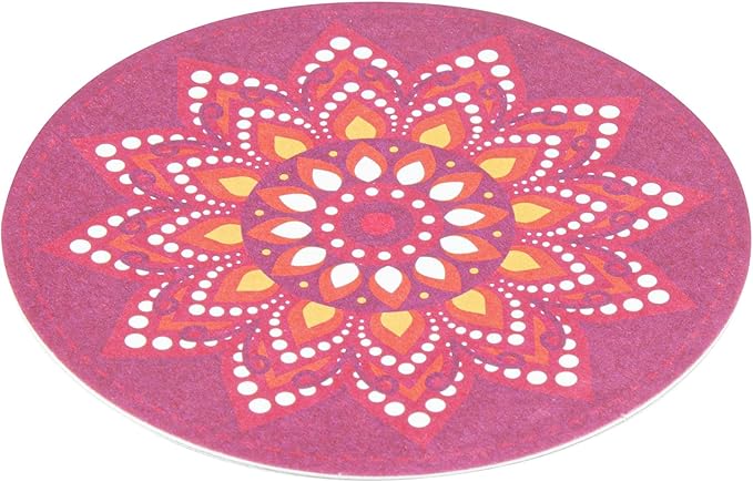 Restaurantware Paper Bar Coasters 48 Count 3.5 Inch Super Absorbent Beverage Coasters Pulpboard Assorted Design Drinkware Coasters Durable Paper Round Assorted