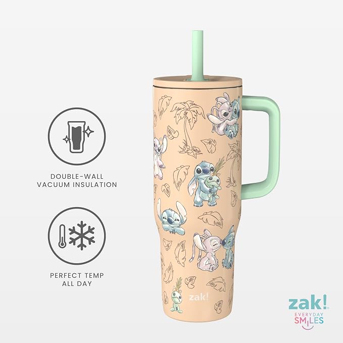 Zak Designs Stitch 30oz Spill-Proof Insulated Stainless Steel Tumbler | BPA Free - Image 5