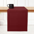 D'Moksha Homes Linen Table Runner 60 Inches - 100% Pure Linen Dark Red Table Runner 14 x 60 Inch for Coffee Tables, Dresser, Valentines, Spring - Machine Washable