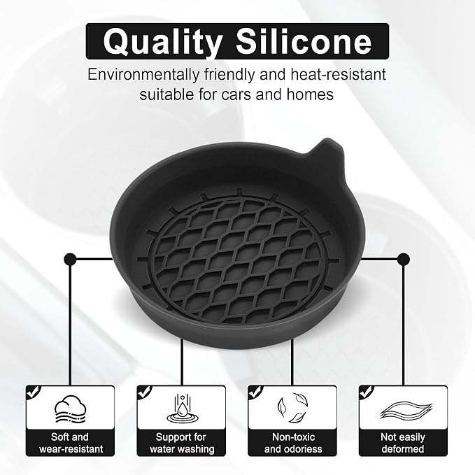 Car Cup Holder Coaster, Silicone Cup Holder Insert, Universal Non-Slip Cup - Image 5