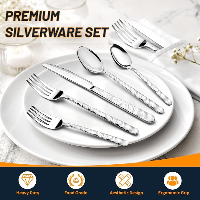 NICE KITCHEN 60 Piece Silverware Set - Image 3