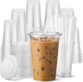 AOZITA 100 Pack - 16 oz Clear Plastic Cups by AOZITA