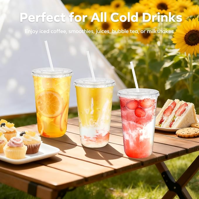 50 Pack 18 oz Disposable Plastic Cups - Image 3
