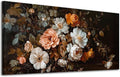 ADJUVANT Wall Art Vintage Floral Bouquet 48" L x 24" W, Old Fashioned Flowers Canvas Painting Romantic Artwork Classic Blooms Prints Botanic Wall Decor for Living Room Bedroom Dining Room Home Office